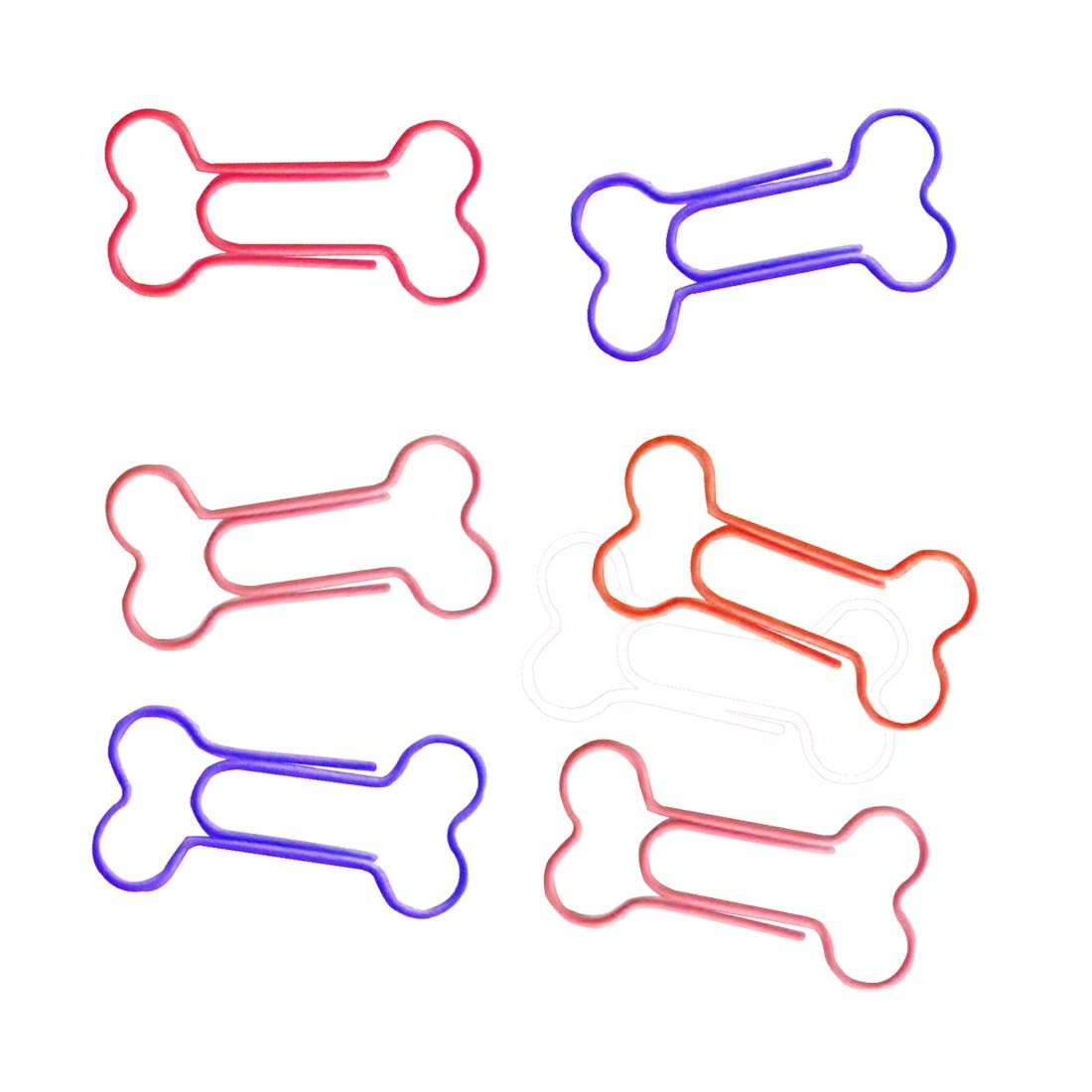 24-Piece Metal Paper Clips Set in Durable PVC Box - Perfect for Office, School, and Home Organization (Bone Color)
