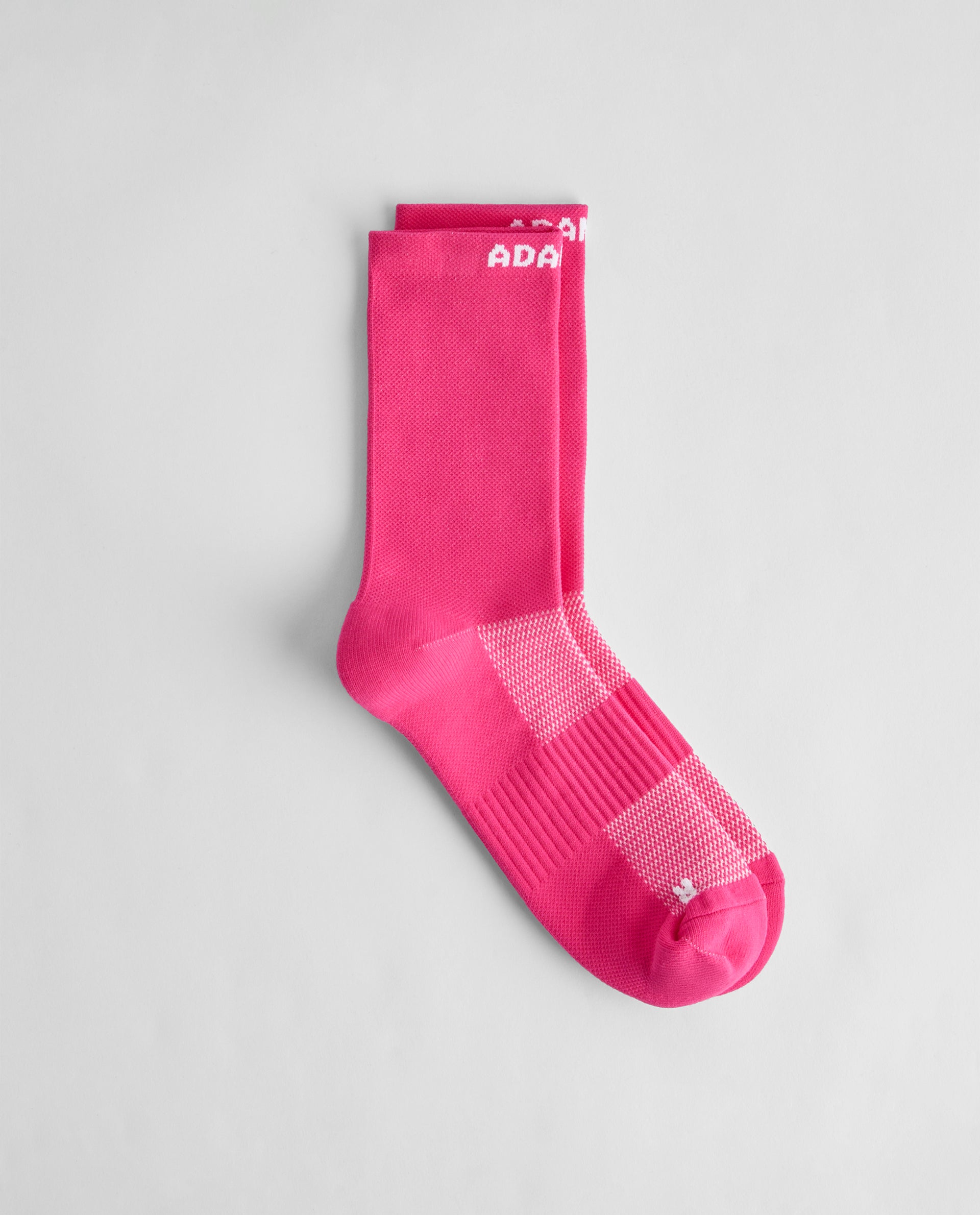 Breathable Running Socks for Women & Men - Hot Pink/White Athletic Performance Socks for Jogging, Gym & Marathon Training