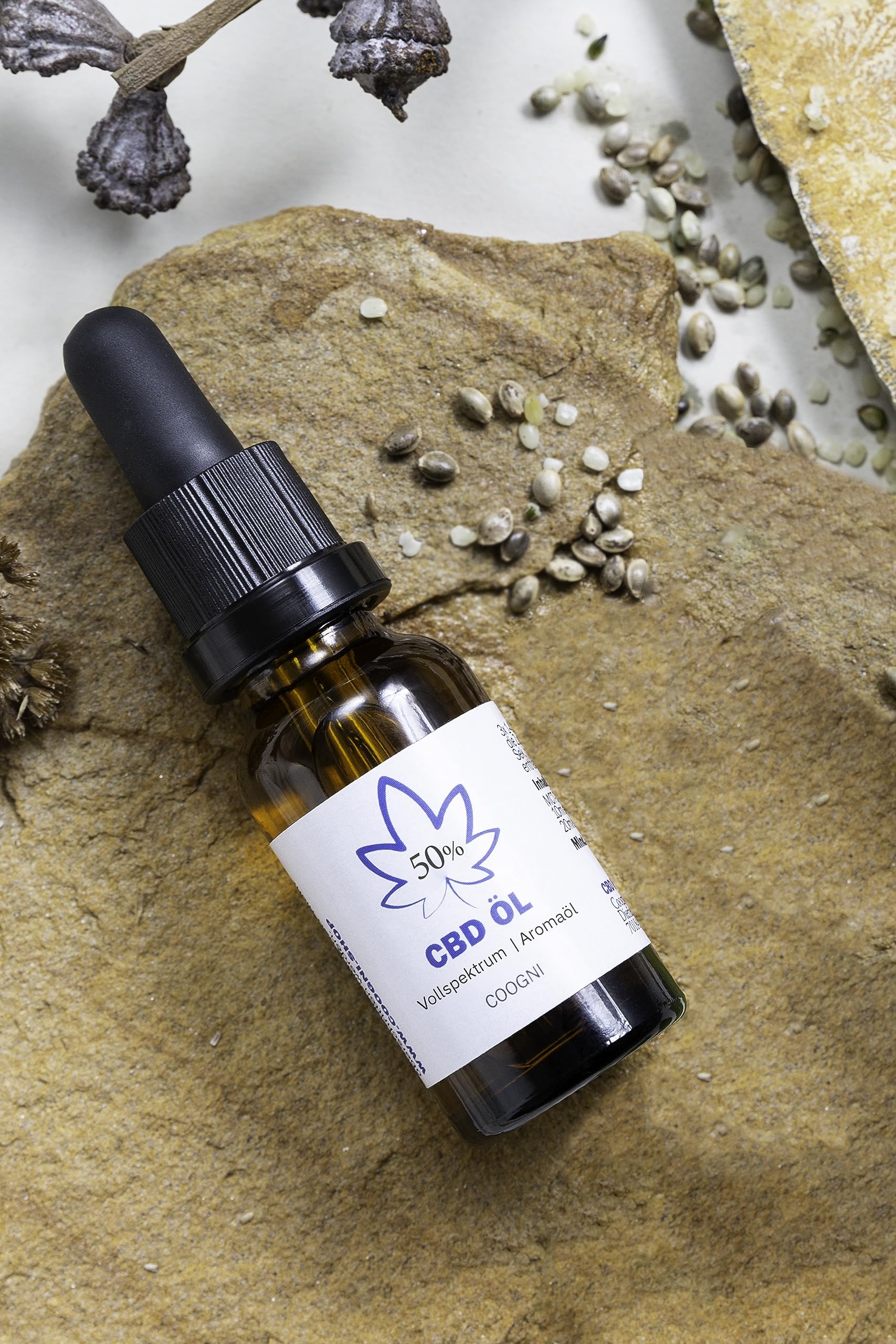 Premium Coogni CBD Oil 5000mg - 50% Full Spectrum Hemp Extract with MCT Oil | Pharmaceutical Grade, Made in Germany | Swiss-Grown Hemp | Less Than 0.2% THC | Natural Stress Relief & Sleep Aid for Daily Wellness