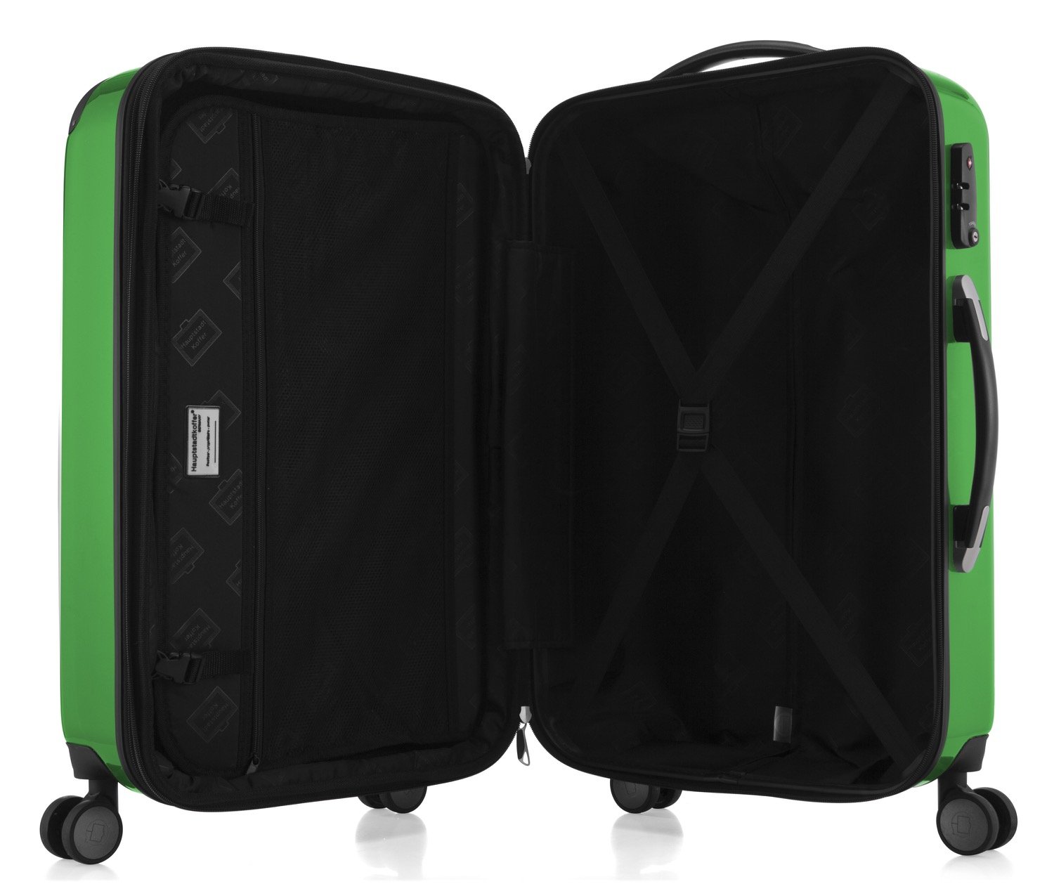 Alex Hardside Spinner Luggage Suitcase - 4 Wheel Expandable TSA Lock Carry-On Trolley, 65cm Green - Perfect for Business Travel & Vacation Packing