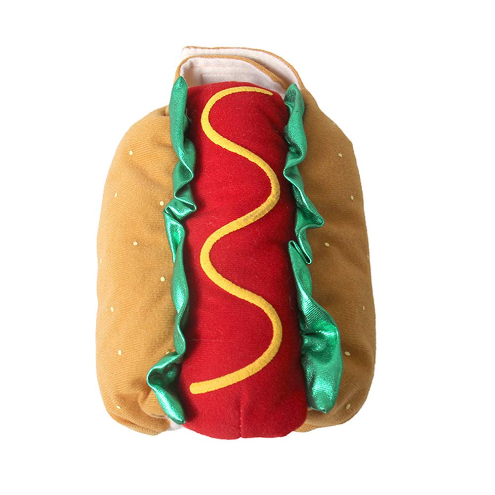 Funny Hot Dog Costume for Small Dogs - XS Pet Halloween & Christmas Dress Up Outfit for Cosplay Parties | Perfect for Halloween, Christmas, and Pet Costume Contests