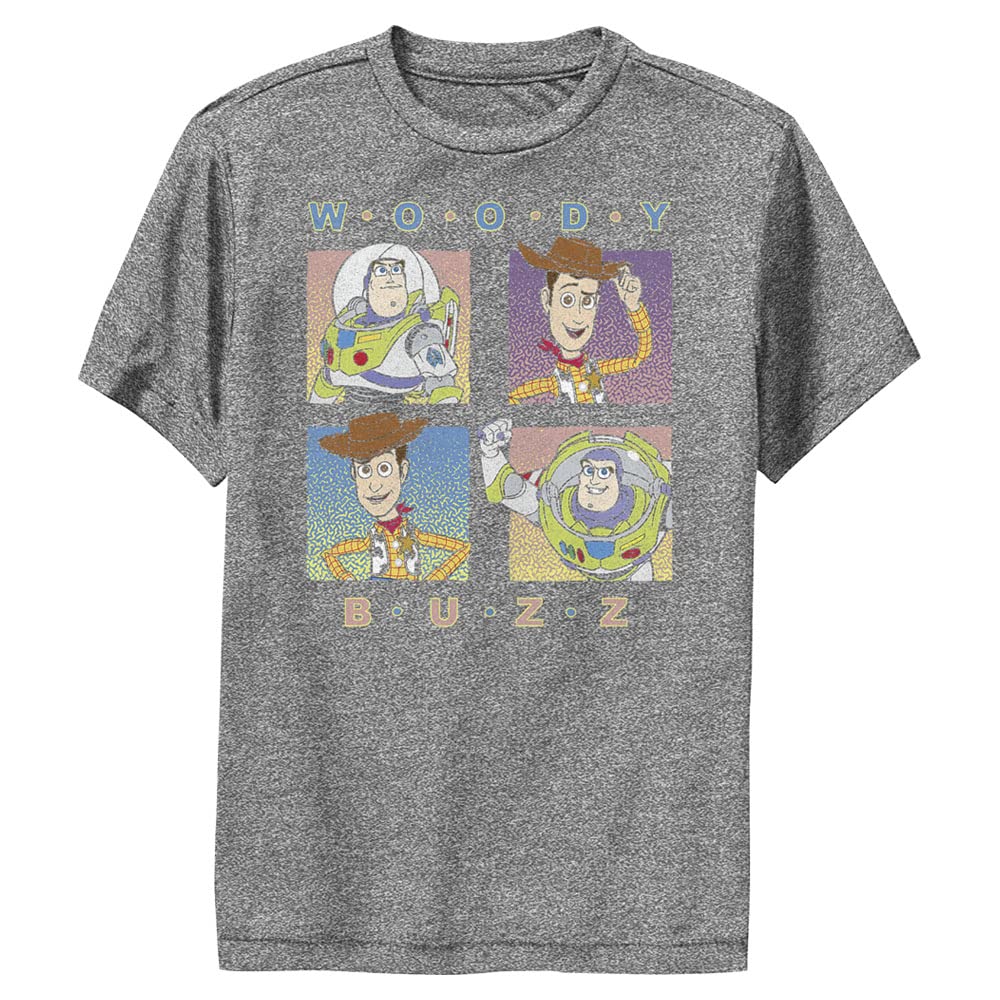Disney Kids' Pastel Foursquare T-Shirt - Soft Cotton Cartoon Character Tees for Boys & Girls - Perfect for School, Playdates & Family Outings