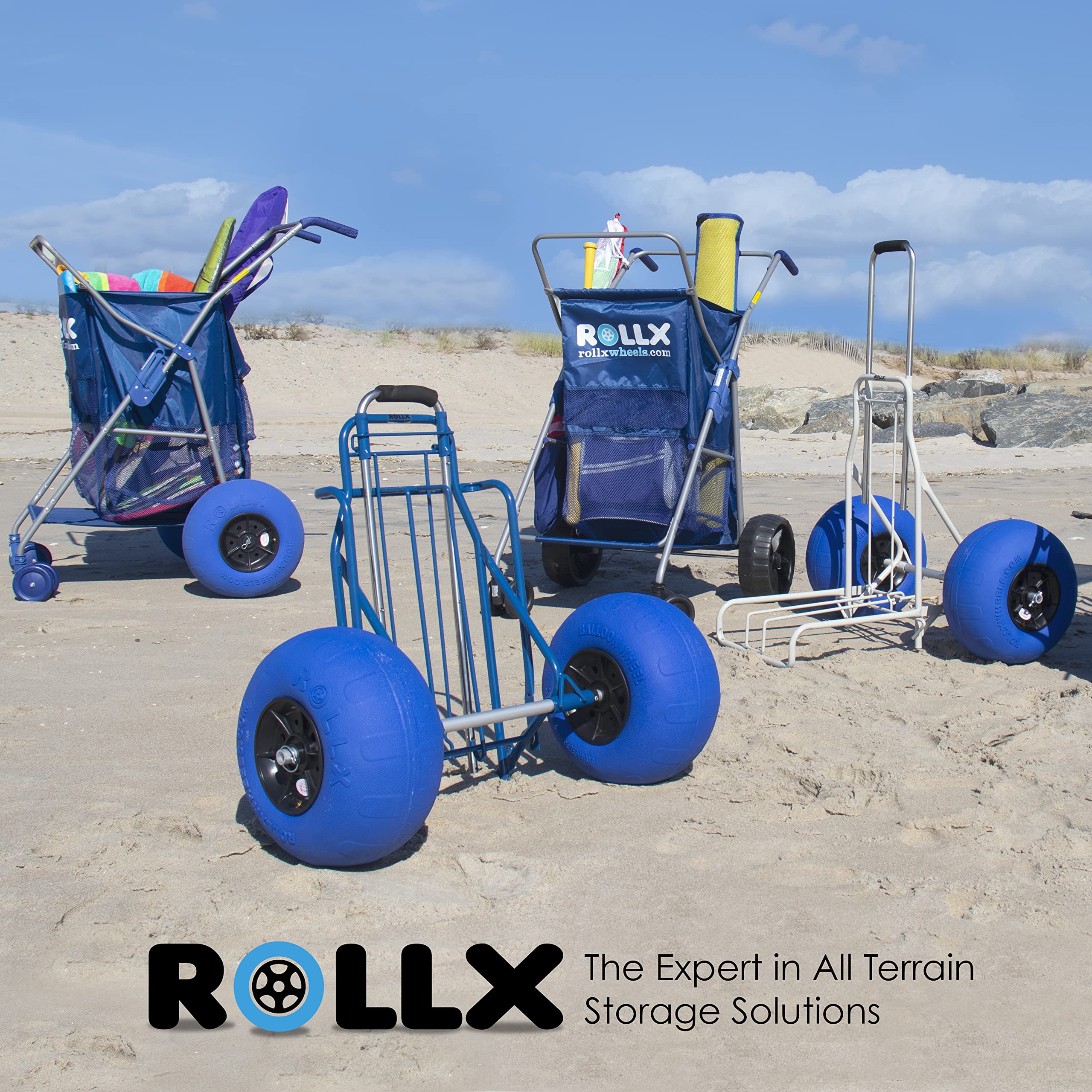 **Heavy-Duty Folding Beach Cart with 13