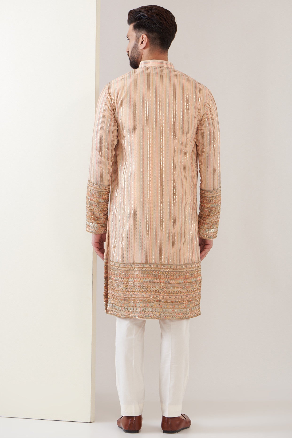 Elegant Pink Embroidered Kurta for Women - Traditional Indian Tunic Top for Casual Wear & Festive Occasions