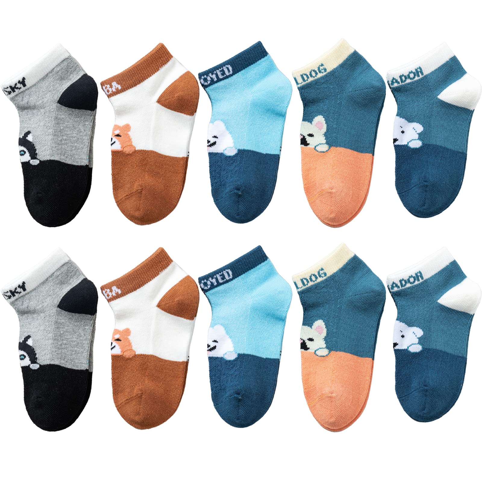 Aroveea Baby Socks 10/12 Pack - Soft Cotton Low Cut Toddler Socks for Boys & Girls - Cute Infant Socks for Everyday Wear, Playtime & Nursery