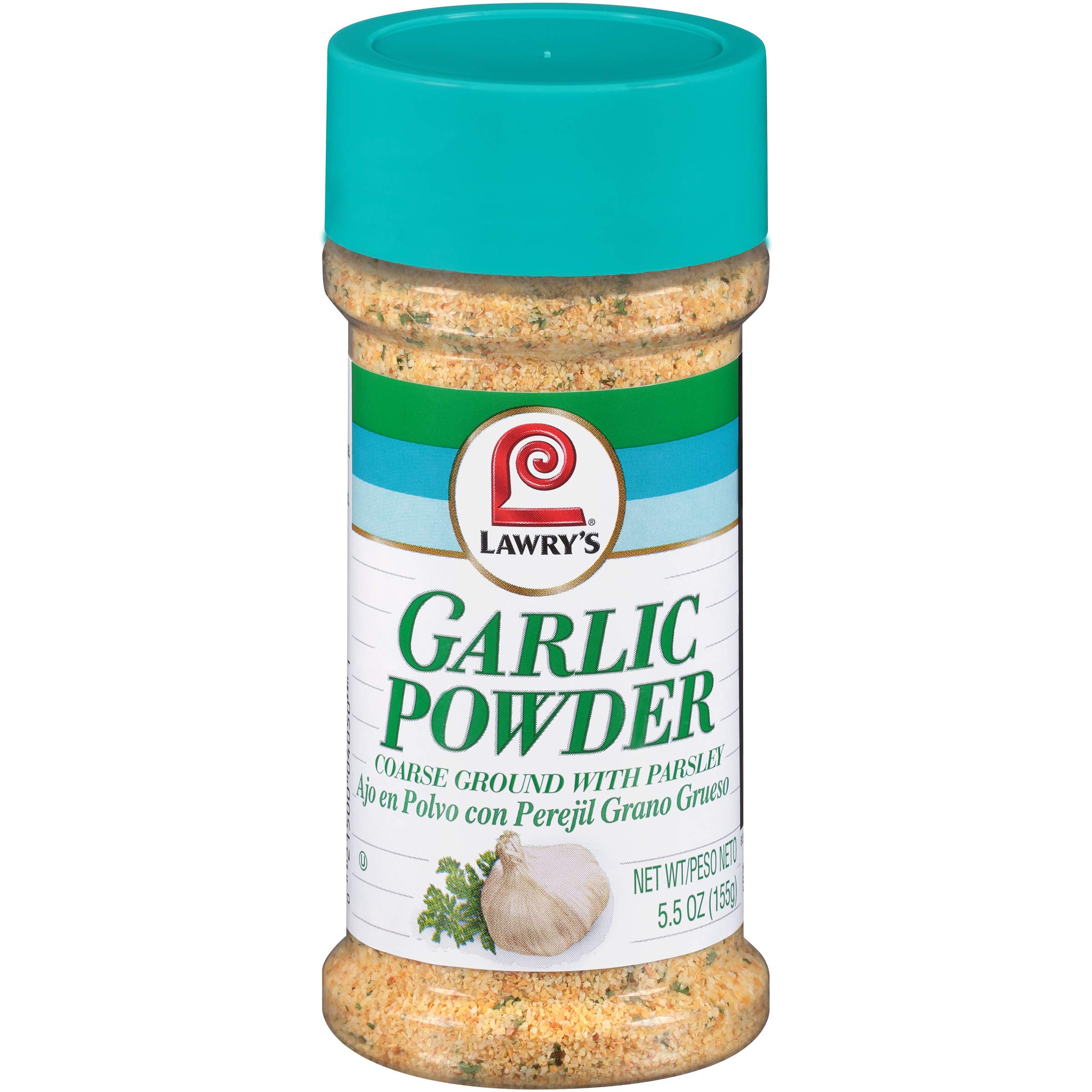 Lawry's Coarse Ground Garlic Powder with Parsley | 5.5 oz | Perfect for Seasoning Meats, Roasts & Homemade Spice Blends