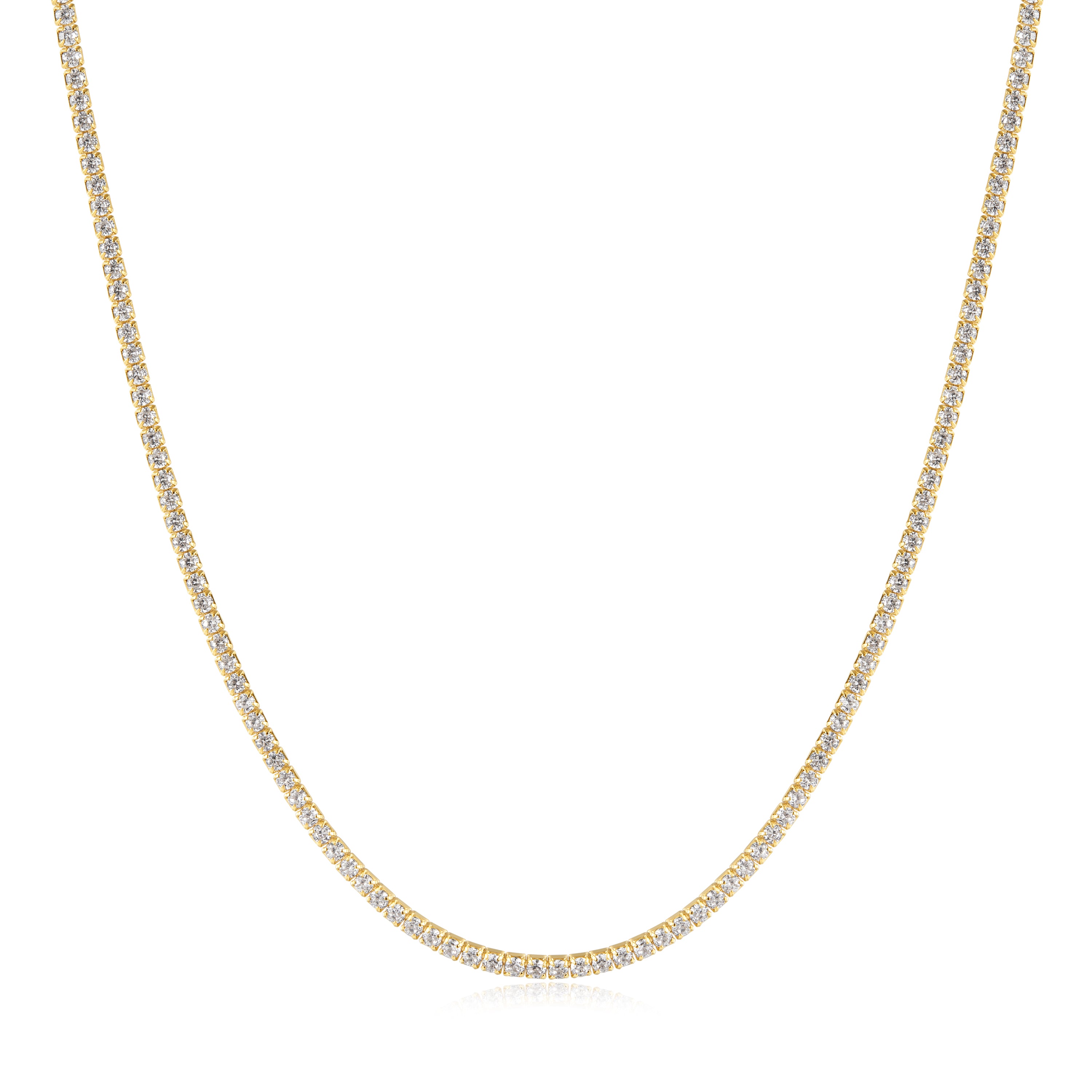 14K Gold Pavé Necklace for Women - Elegant Diamond-Cut Pendant Jewelry Gift for Birthday, Anniversary & Valentine's Day