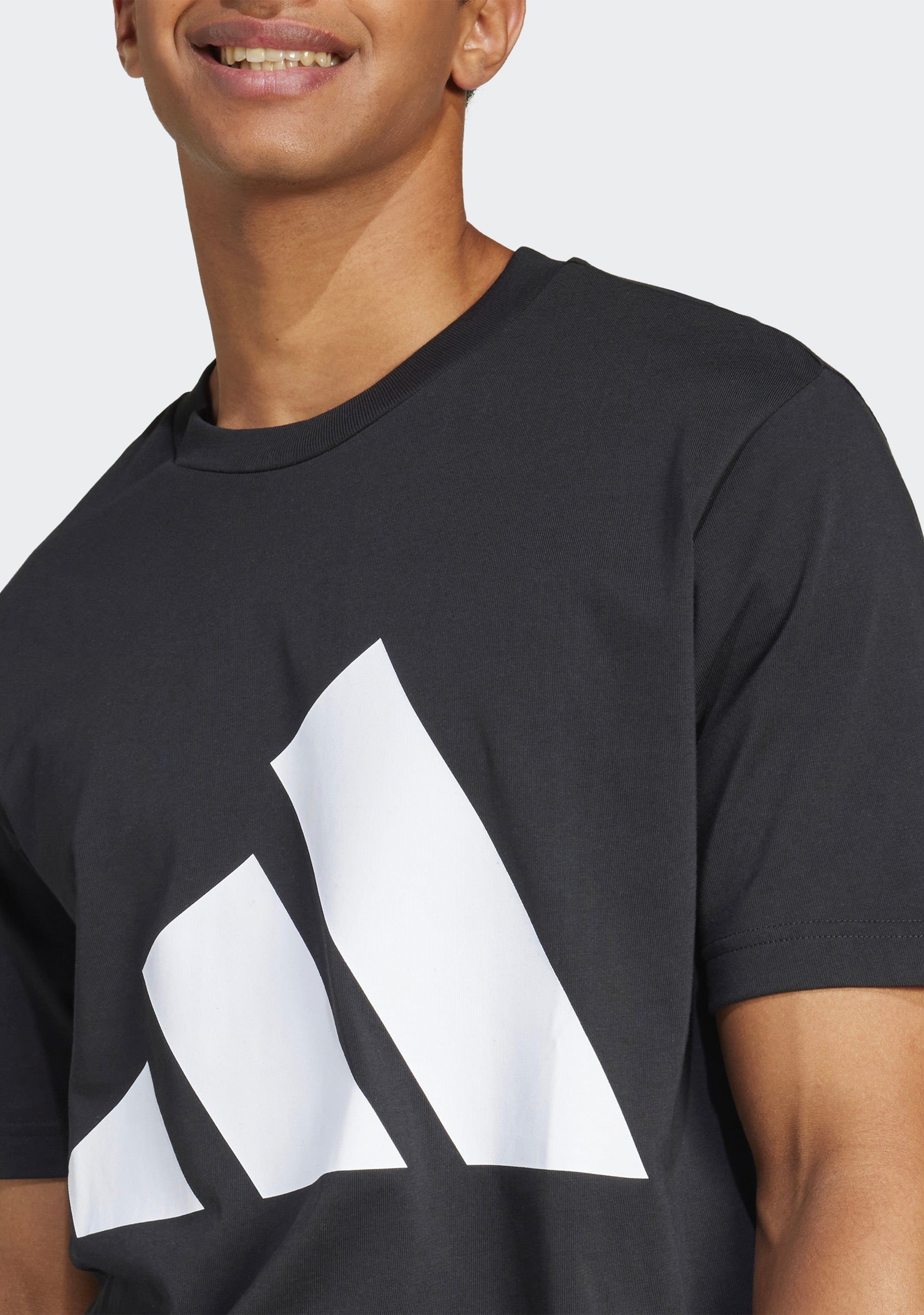Adidas Men's Essentials Big Logo T-Shirt - Casual Cotton Crewneck Tee for Gym, Streetwear & Everyday Comfort