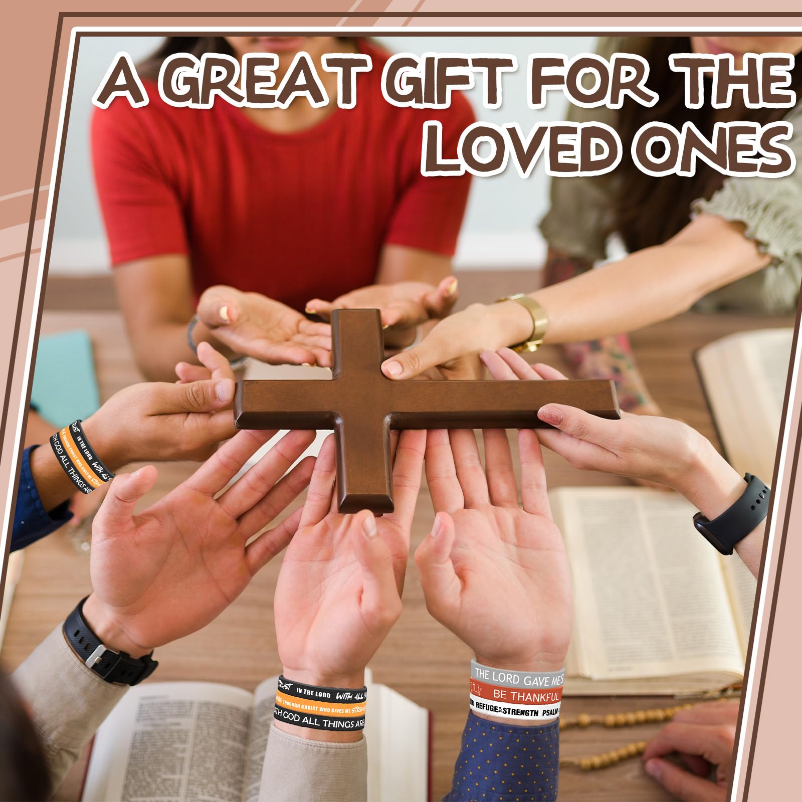 200 Pcs Religious Silicone Bracelets Bulk - Christian Scripture Rubber Wristbands with Bible Verses for Men, Women, Kids & Teens - Inspirational Spiritual Gifts for Church Events, Youth Groups & Faith-Based Parties (Retro Color)