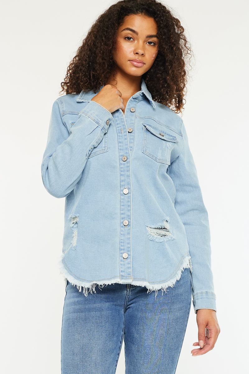 Lori Women's Denim Jacket - Stylish & Comfortable Lightweight Jean Jacket for Casual Outfits | Perfect for Spring, Fall & Layering