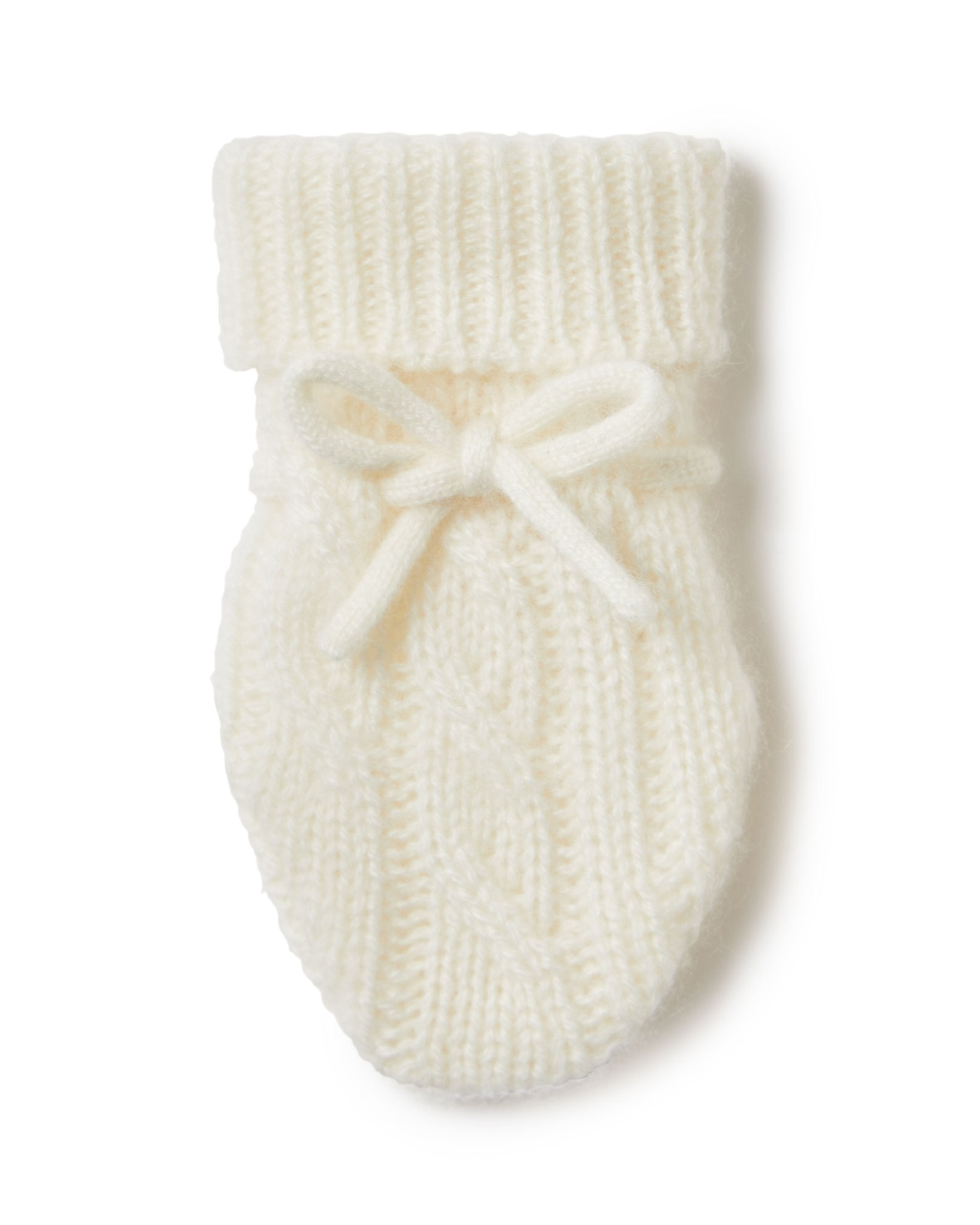 Premium Cable Knit Cashmere Mittens - Soft & Warm Ivory White Winter Gloves for Women - Perfect for Skiing, Snowboarding & Cold Weather Activities