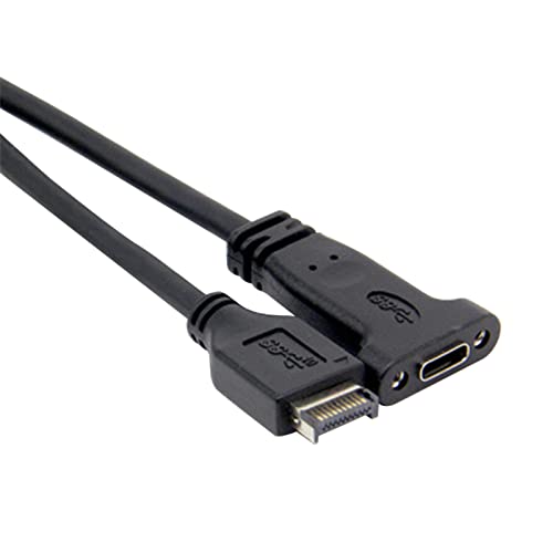 High-Speed USB 3.1 Type-E to Type-C Converter Cable - Durable ABS Material, Stable Output for PC Case & Motherboard | Ideal for Computer Builds, Upgrades & Gaming Rigs