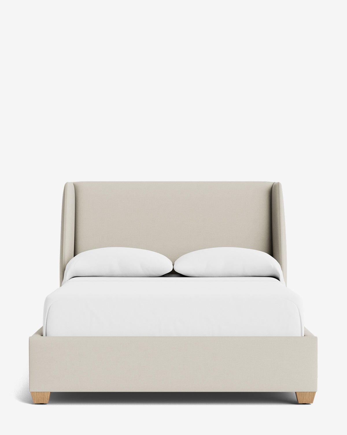 Walt Bed Low Headboard - Modern Minimalist Bed Frame for Small Spaces - Perfect for Apartments, Dorms & Guest Rooms