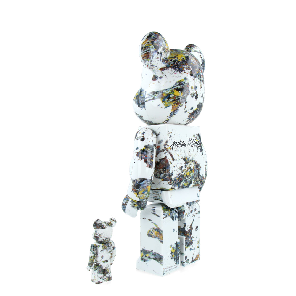 400% + 100% Bearbrick Jackson Pollock Studio (SPLASH) Art Toy Figure - Limited Edition Collectible for Home Decor & Art Display