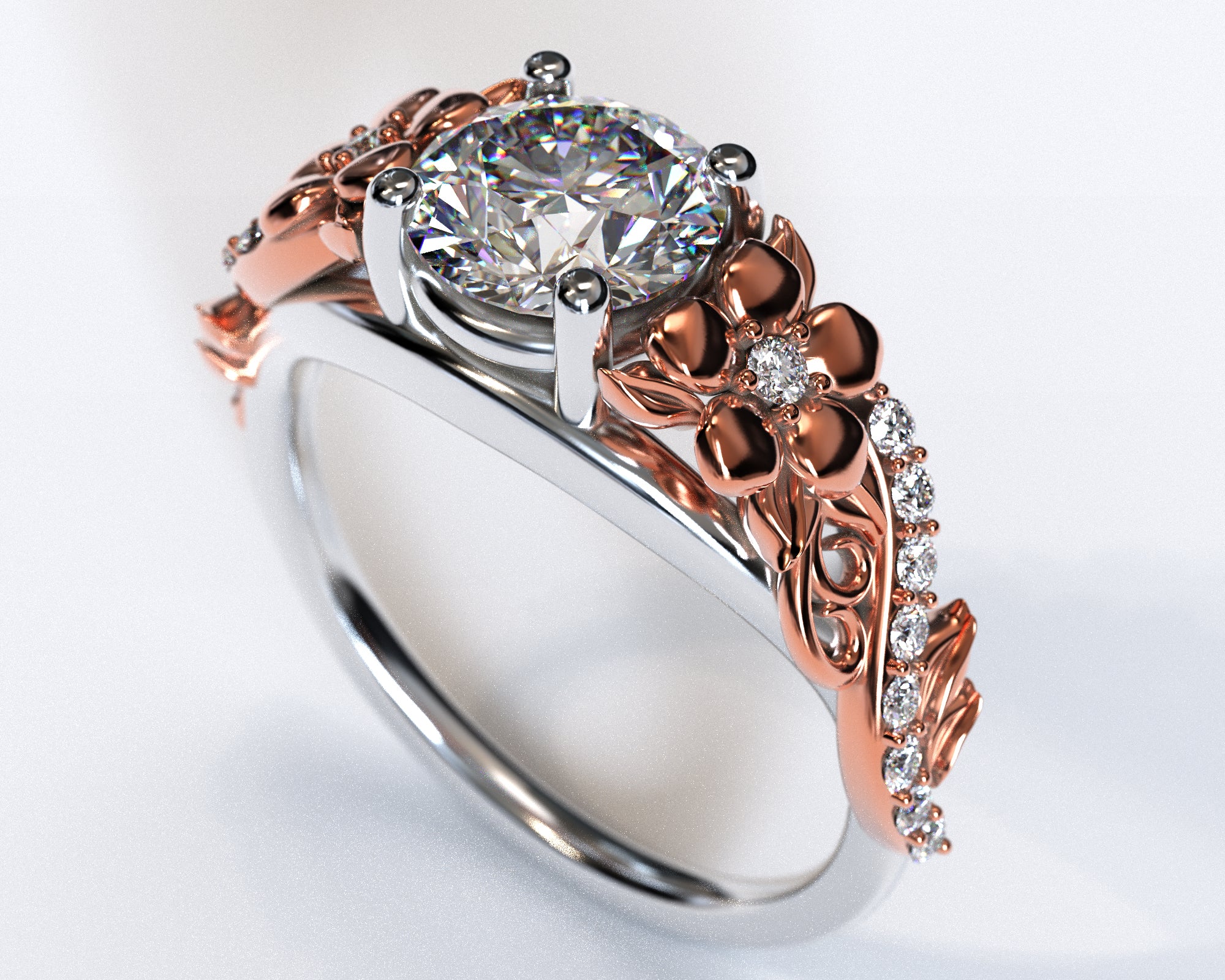 Exquisite Lotus Flower Engagement Ring for Women - Elegant Floral Wedding Band, 14K Gold or Sterling Silver - Perfect for Proposals, Anniversaries & Romantic Occasions
