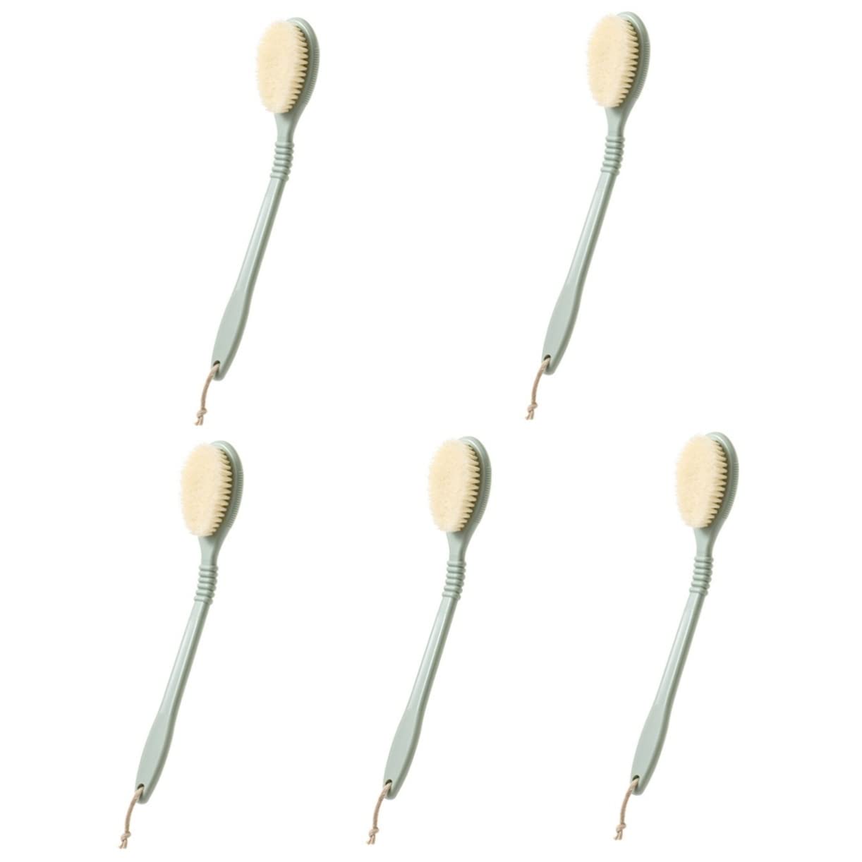 DOITOOL 5-Pack Flexible Bath Brush Set - Exfoliating Shower Brush for Body & Back Scrub, Portable Bath Scrubber with Long Handle for Deep Cleansing & Skin Care - Perfect for Spa, Travel & Home Use