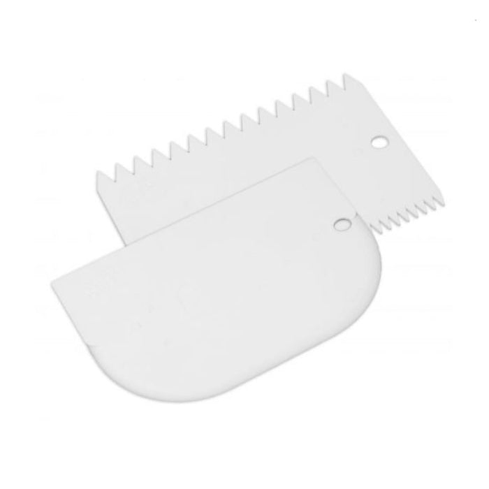 Professional Icing Comb & Bowl Scraper Set - 3 Piece Stainless Steel Cake Decorating Tools for Smooth Frosting - Perfect for Baking, Cake Decorating & Cookie Making