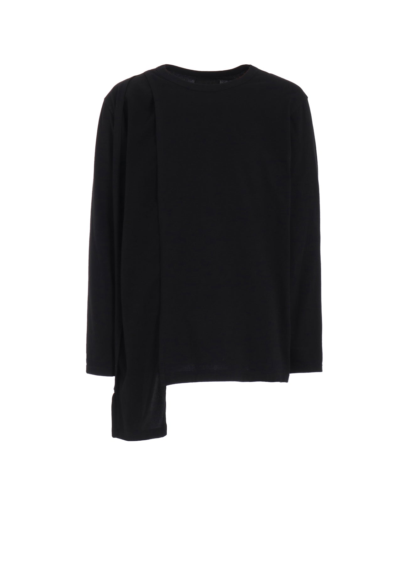 Stylish Cotton Jersey & Crepe de Chine Asymmetrical Long Sleeve T-Shirt - Perfect for Casual Wear, Office Outfits & Evening Events