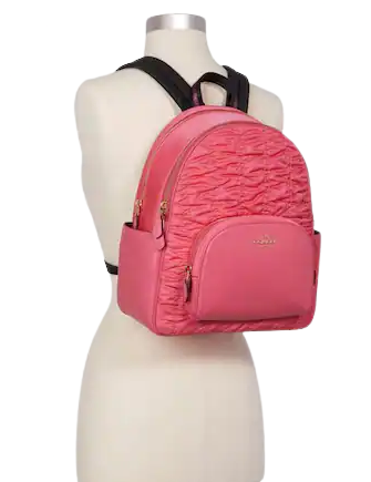 Coach Court Backpack With Ruching - Stylish Leather Backpack for Women | Perfect for Work, Travel & Everyday Use