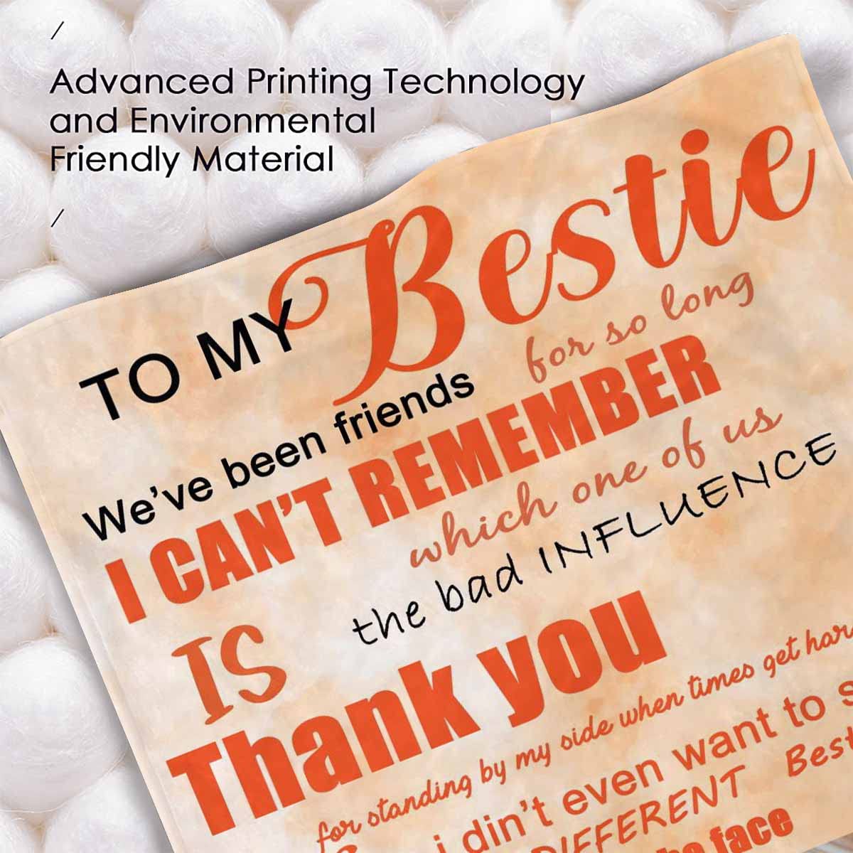 MyPupSocks Personalized Best Friend Photo Blanket - Custom BFF Gift for Long Distance Friendship, 30x40 Soft Throw for Girls Birthday, Anniversary, or Cozy Movie Nights at Home
