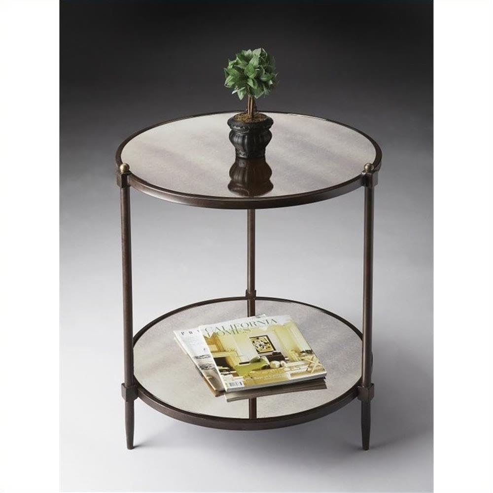 Butler Peninsula Mirrored Nesting Tables - Set of 3 Modern Accent Side Tables for Living Room, Bedroom & Entryway - Stylish Glass End Tables with Reflective Mirror Finish for Home Decor