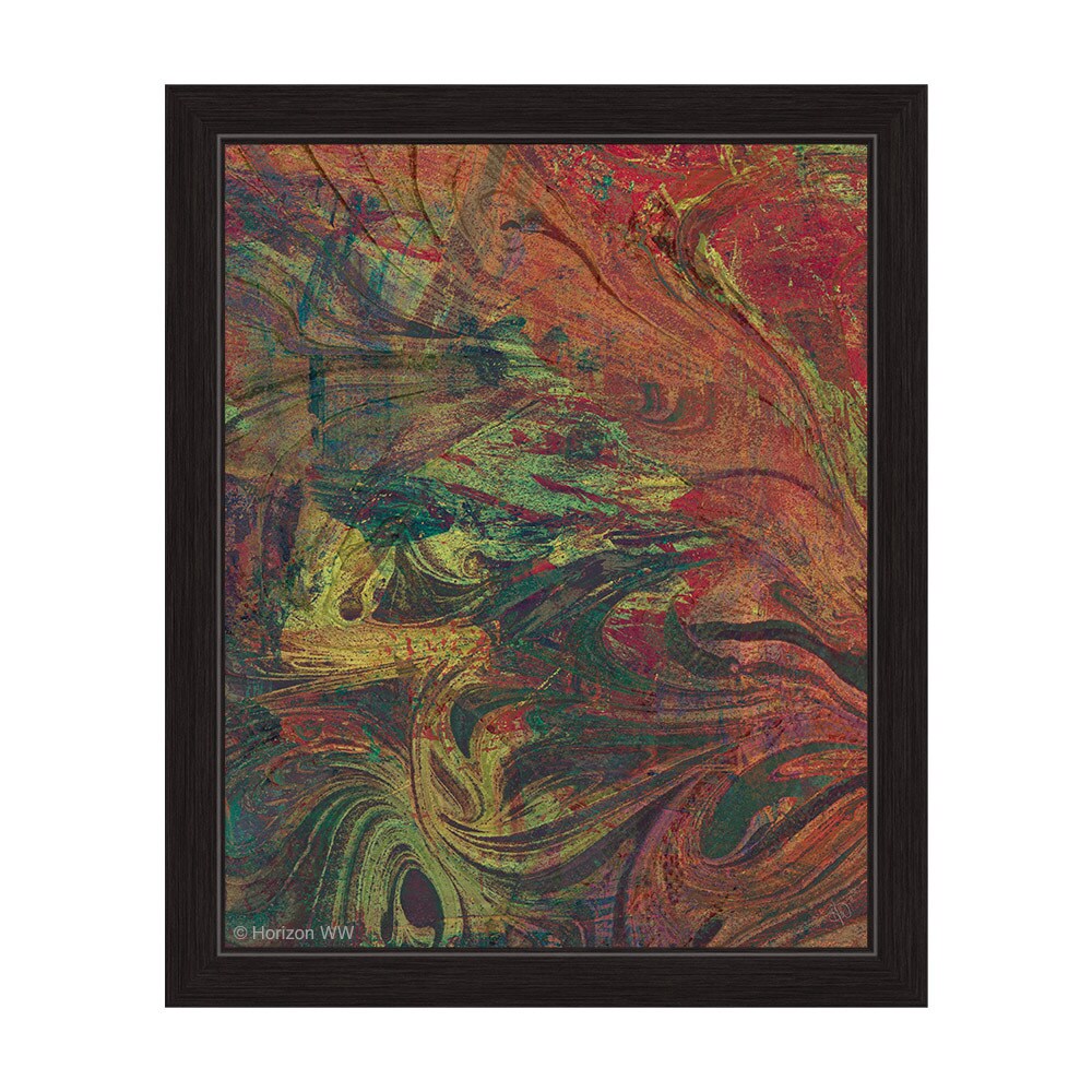 Amber Swirl Abstract Art Print - Modern Framed Wall Decor for Living Room, Bedroom & Office - Perfect for Home & Office Decor