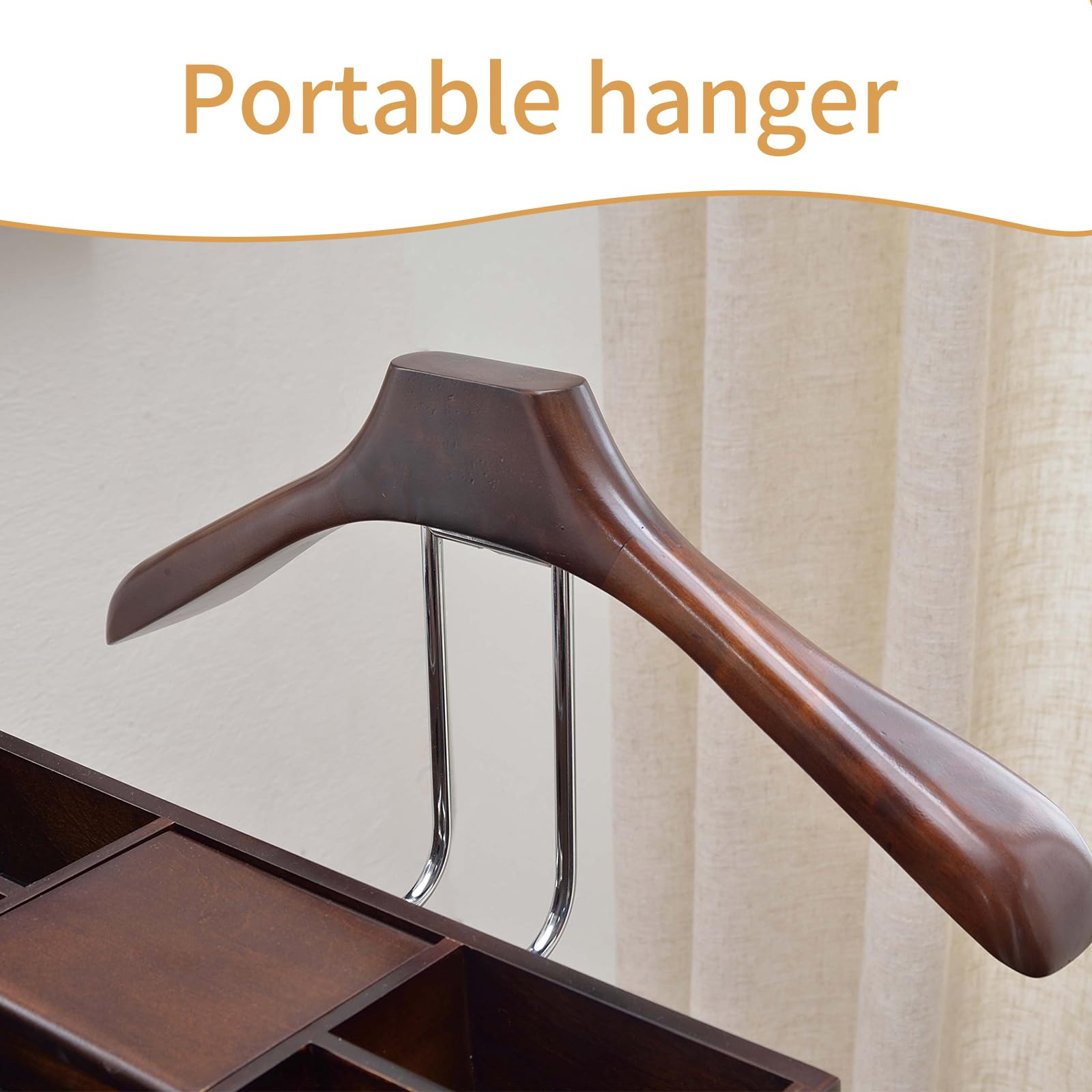 Premium Suit Valet Stand with Shelves & Drawer - Heavy Duty Freestanding Clothes Hanger for Men & Women - Perfect for Bedroom, Living Room, Hotel & Office Organization