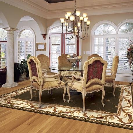 KAS Oriental Rugs Corinthian Collection Aubusson Round Area Rug - Handmade Vintage Persian Style Carpet for Living Room, Bedroom Decor