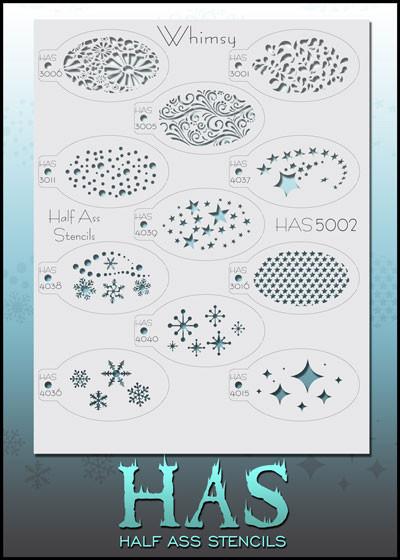 Whimsy Half Ass Stencils - Creative DIY Art Stencils for Home Decor, Crafts & Scrapbooking | Perfect for Wall Art, Furniture Painting & Gift Making