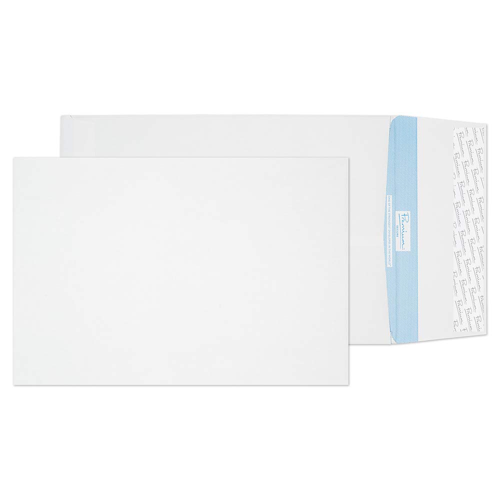 C4 324x229x25mm Enduro Gusset Pocket Peel & Seal Envelopes - White (Pack of 100) | Heavy Duty Mailing Envelopes for Documents, Contracts & Shipping | Office, Business & Postal Use