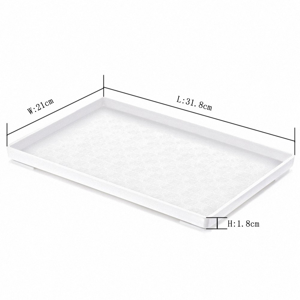 OMEM Large Reptile Food and Water Dish - Tortoise Feeding Bowl with White Lattice Design (Medium Size) - Perfect for Turtles, Lizards, and Amphibians in Terrariums or Outdoor Habitats
