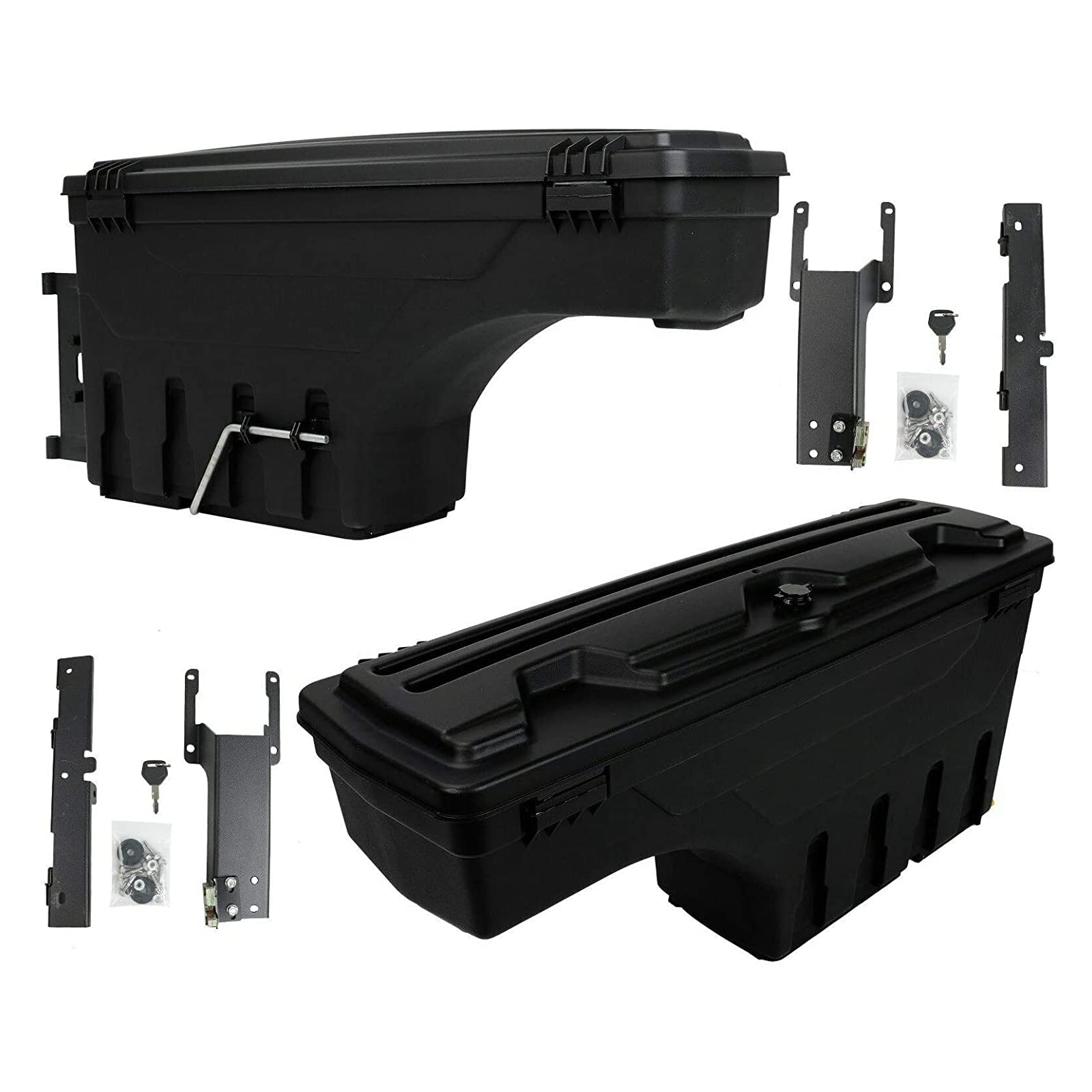 Lockable Truck Bed Tool Box for Tacoma 2005-2021 | Left Driver & Right Passenger Side Wheel Well Storage | SC401D SC401P | Durable Cargo Organizer for Camping Gear, Work Tools & Outdoor Equipment