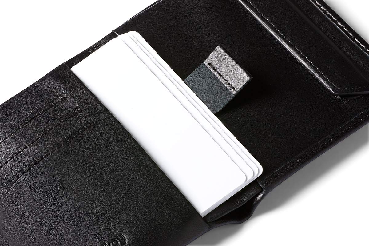 Bellroy Slim Coin Wallet - Bifold Leather Design for Men & Women | Holds 4-8 Cards + Magnetic Closure Coin Pouch | Perfect for Travel, Everyday Carry & Minimalist Lifestyle