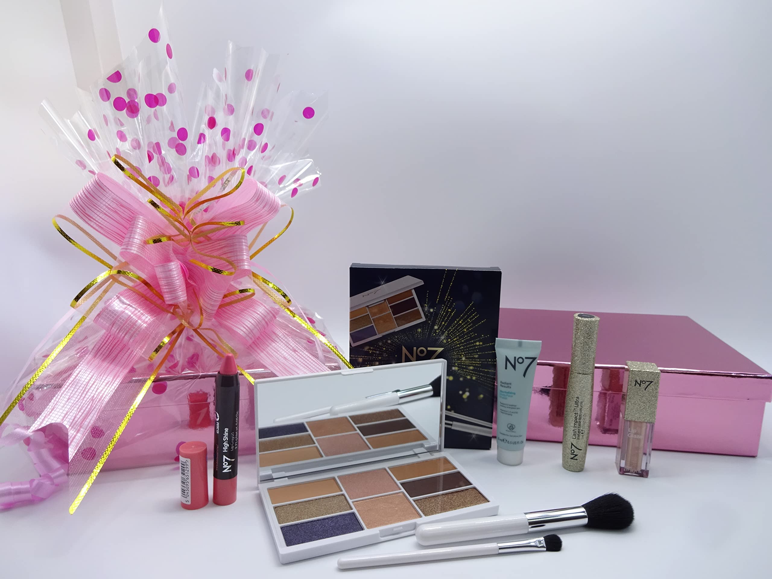 No7 Boots Luxury Shimmer Collection Gift Set - Perfect for Birthday, Anniversary & Holiday Gifting | Makeup & Skincare Hamper for Women