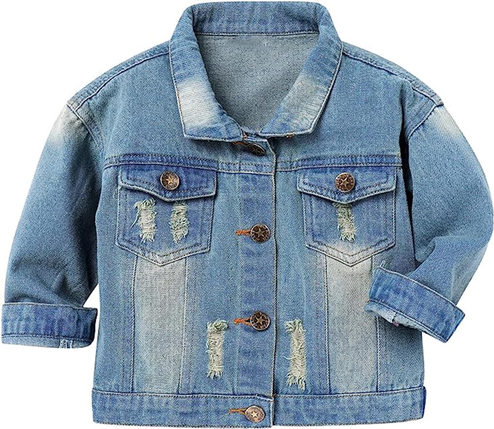 Baby Boys & Girls Denim Jacket - Toddler Button Down Jeans Jacket Top Coat for Kids | Casual Outerwear for Playdates, Preschool & Family Outings