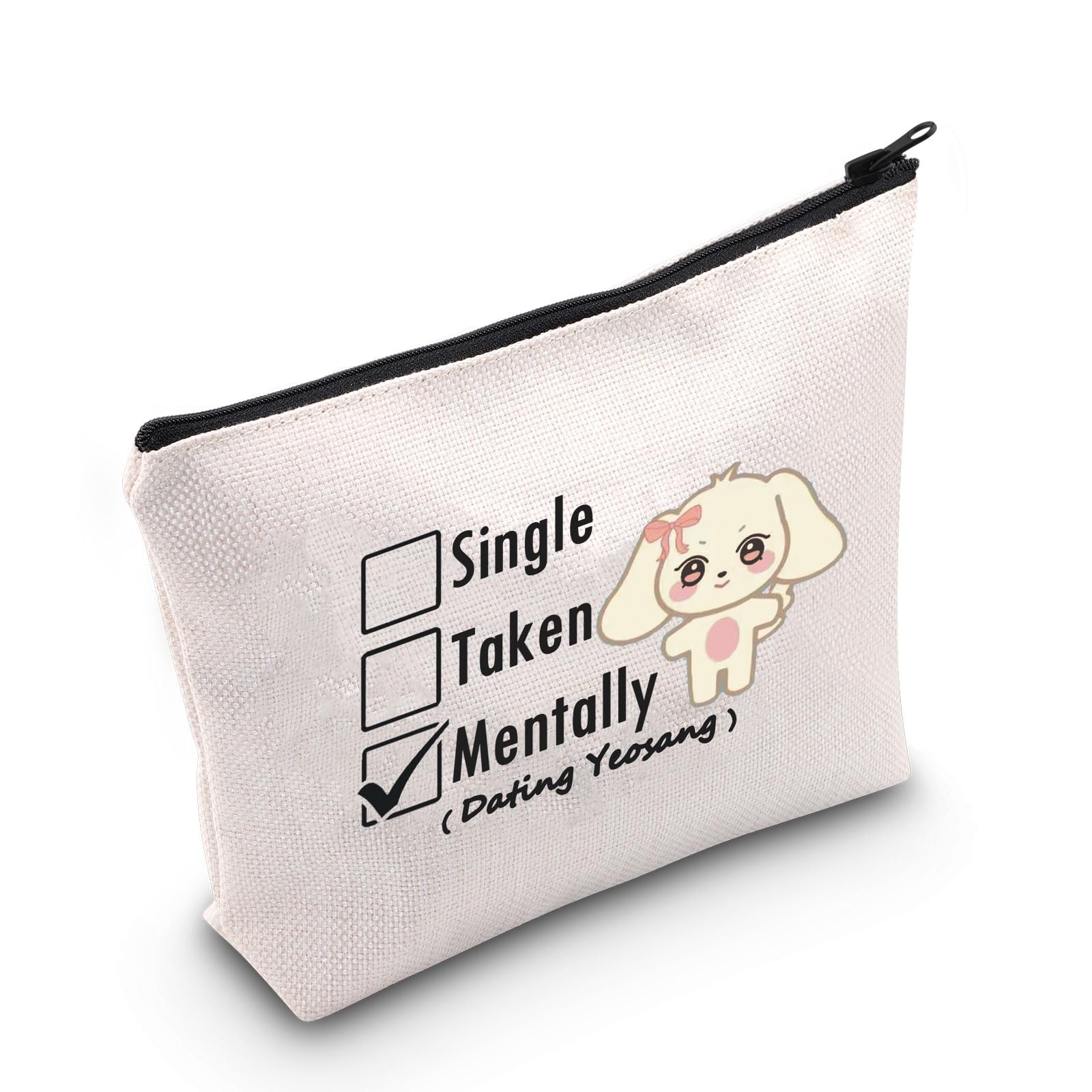 MNIGIU Korean Kpop Star Makeup Bag - Perfect Gift for Group Lovers, Single or Taken - Cute Dating Accessory & Music Album Gift for Kpop Fans - Great for Concerts, Travel & Daily Makeup Storage