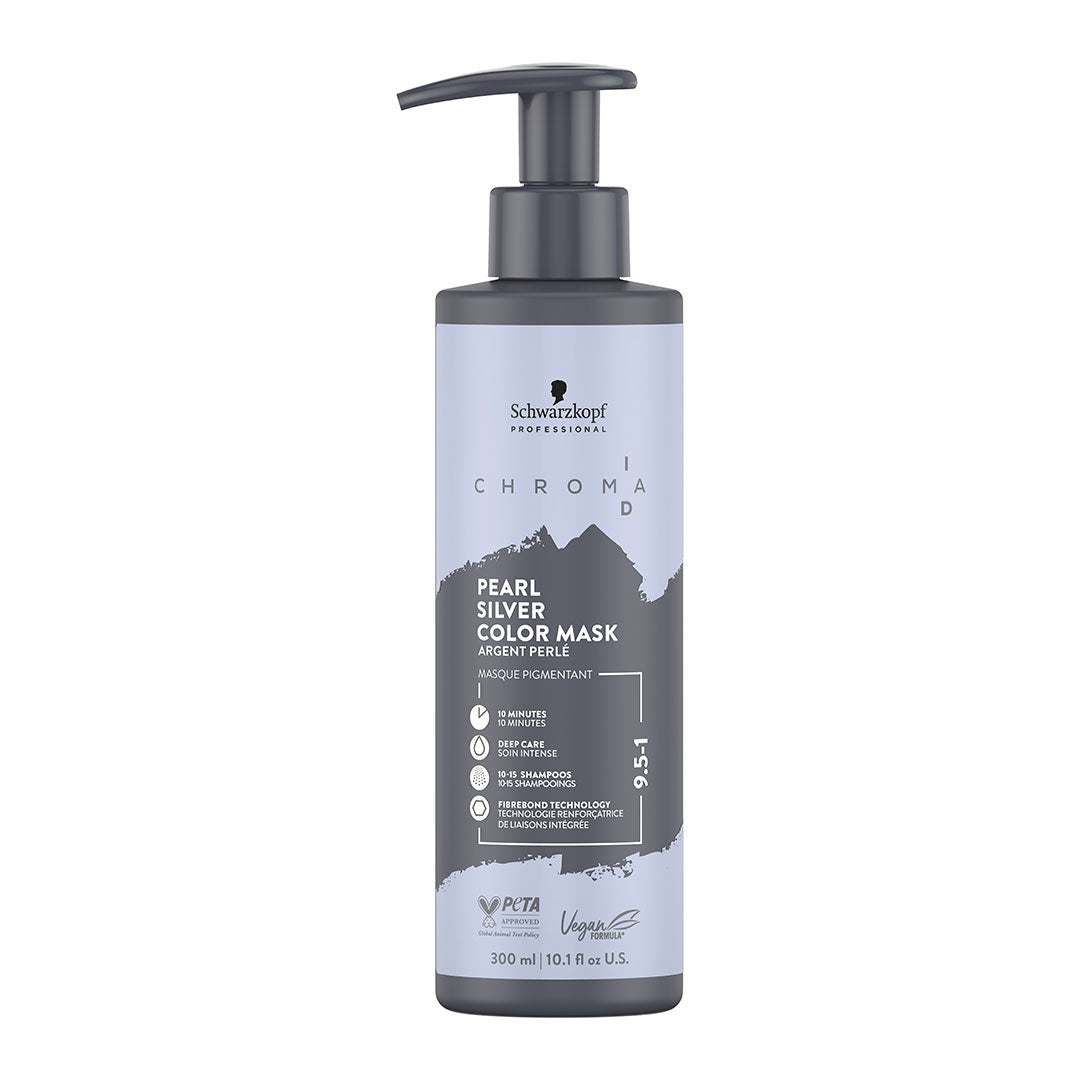 Schwarzkopf Chroma ID Bonding Color Mask 9.5 1 Pearl Silver 300ml - Hair Repair & Color Protection for Damaged Hair - Perfect for Salon & Home Use