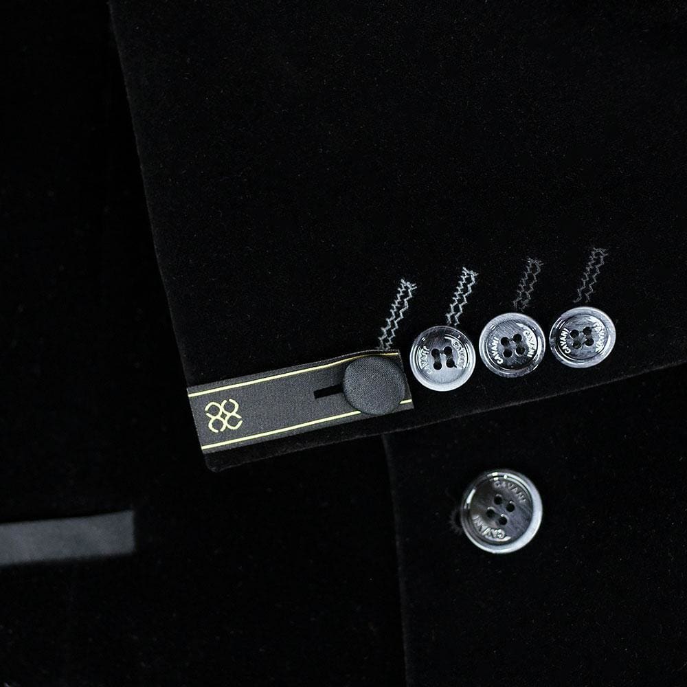 Cavani Rosa Black Slim Fit Velvet Blazer for Women - Elegant Evening Jacket for Parties, Weddings & Office Wear