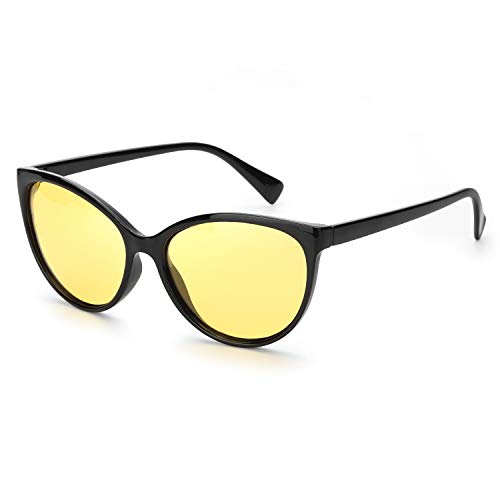 Black Frame/Yellow Night-vision Glasses