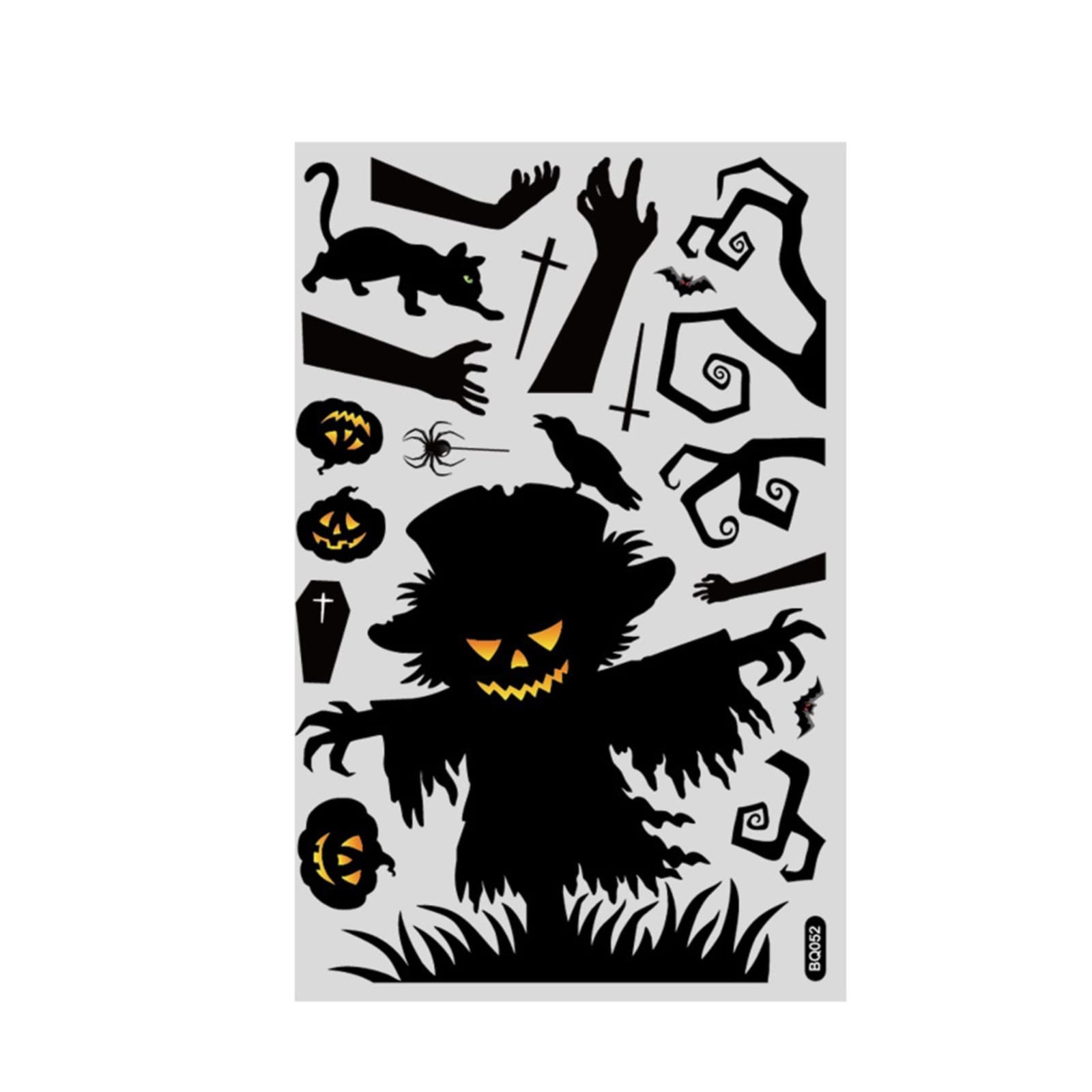 Koippimel Halloween Stickers - Waterproof Decorative Stickers for Teachers, Windows, Walls & Cars - Fun Halloween Elements for Party Decor (White, One Size) - Perfect for Classroom, Home & Office Halloween Festivities