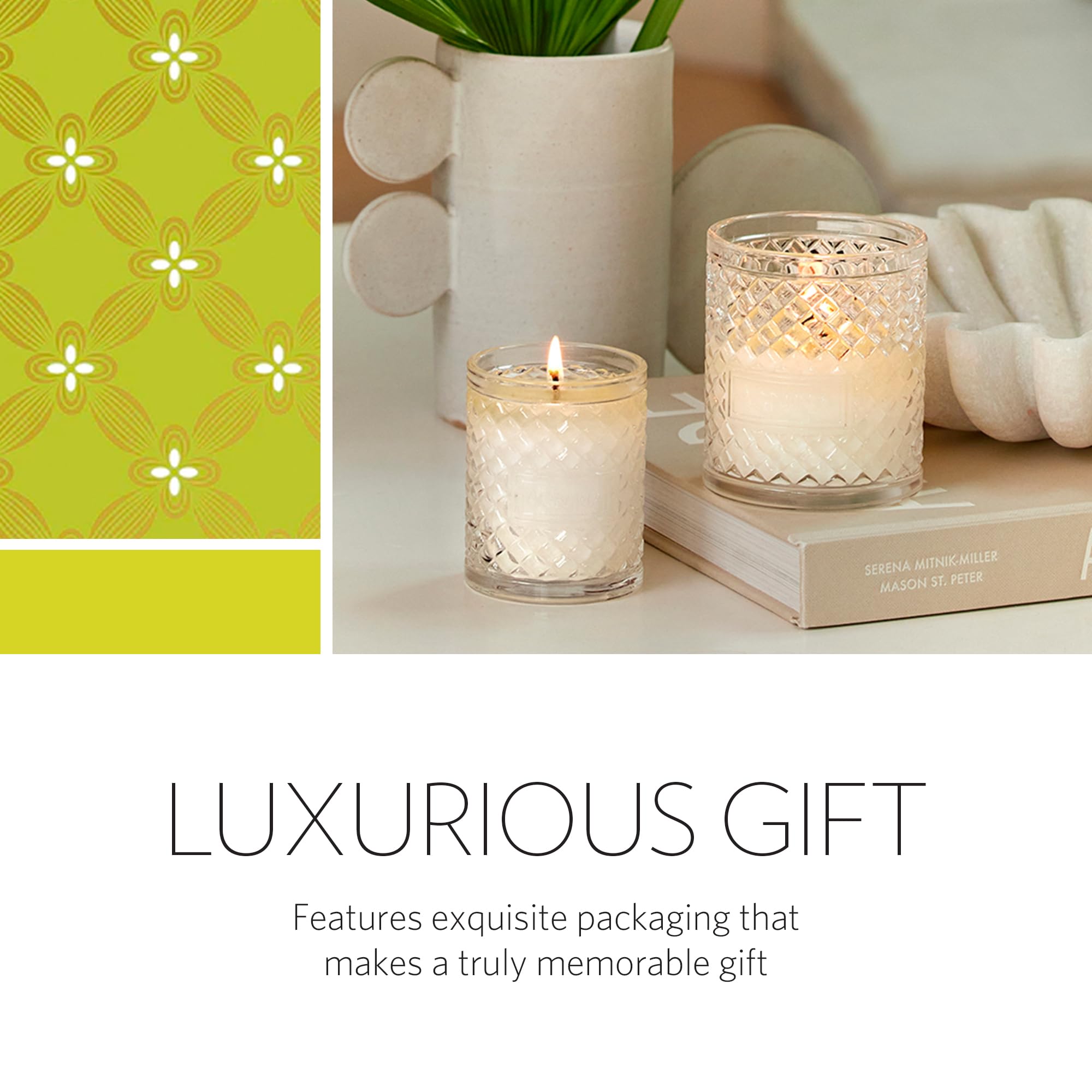 AGRARIA Premium Scented Soy Wax Candles | Long-Lasting Vegan Home Fragrance | Elegant 7oz Gift Set for Relaxation, Meditation & Romantic Ambiance