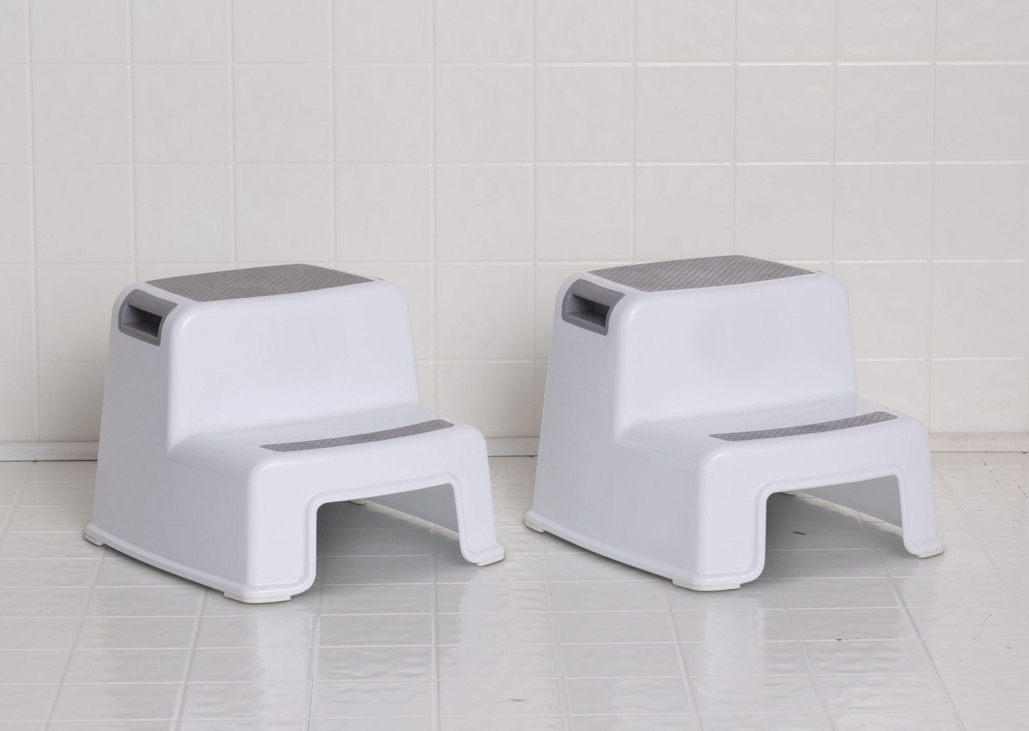 2-Pack Toddler Step Stool for Boys & Girls - Non-Slip Kids Bathroom Stool, Kitchen Helper Stool for Toddler Independence & Safety | Perfect for Bathroom, Kitchen & Playroom