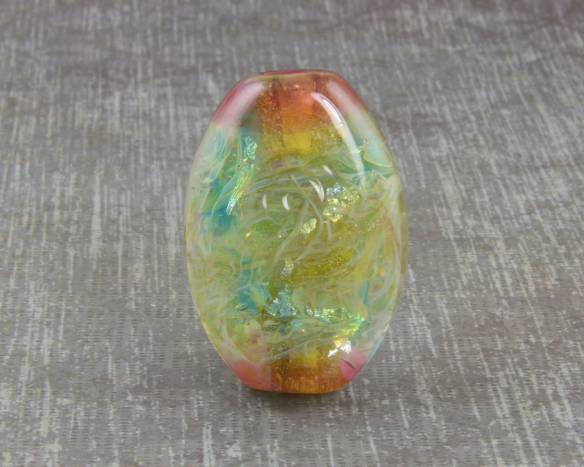 Handmade Sunset Harbor Lampwork Glass Focal Bead SRA - Perfect for Jewelry Making, DIY Crafts & Beading Projects