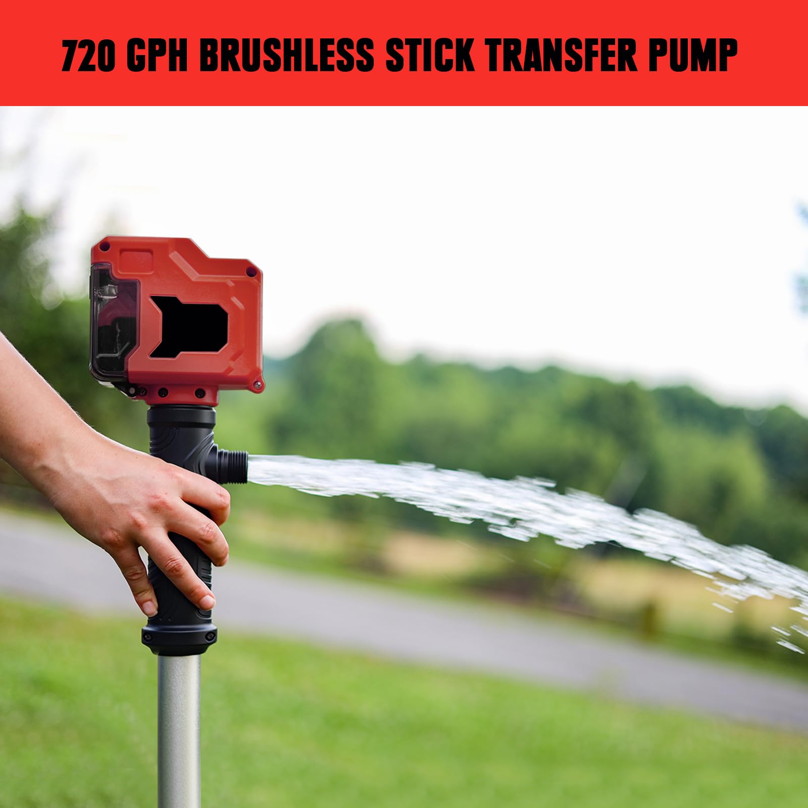 **Milwaukee 18V Cordless Stick Water Transfer Pump - 720GPH Brushless Submersible Utility Pump for Pool, Garden, Pond - Deep Well & Sump Pump (Tool Only) - Ideal for Water Drainage, Irrigation & Flood Control**
