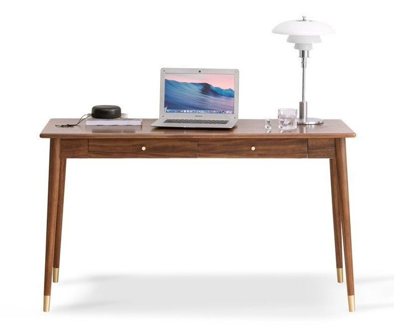 Premium Black Walnut Solid Wood Office Desk - Handcrafted Executive Workstation for Home & Business | Perfect for Remote Work, Study & Professional Workspaces