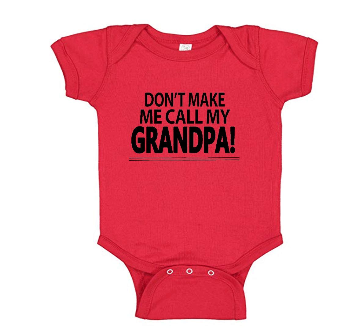 Super Cute Southern Sisters 'Don't Make Me Call My Grandpa' Baby Romper - Perfect Grandchild Gift for Holidays & Family Photos