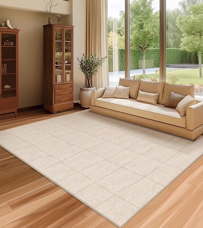 Modern Geometric Abstract Area Rugs - Contemporary Non-Slip Living Room Rug, Bedside Carpet & Dining Room Floor Mat - Soft & Durable for Home Decor, Office, Bedroom & High-Traffic Areas