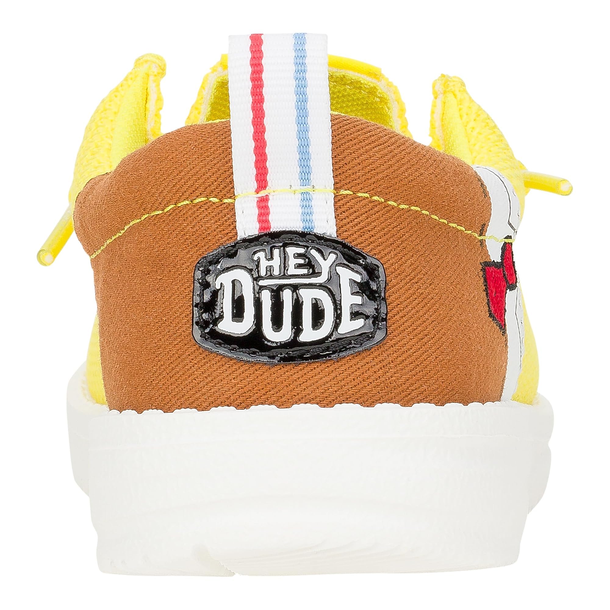 Hey Dude Boys Wally Funk Spongebob Slip-On Shoes - Lightweight Comfortable Sneakers for Kids & Little Big Kids - Perfect for School, Play & Everyday Wear