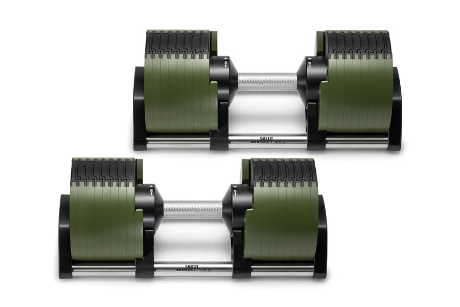 NÜOBELL 80lb Adjustable Dumbbells Set - Tactical Weight Dumbbells for Home Gym, Strength Training & CrossFit Workouts - Perfect for Small Spaces & Full-Body Exercises