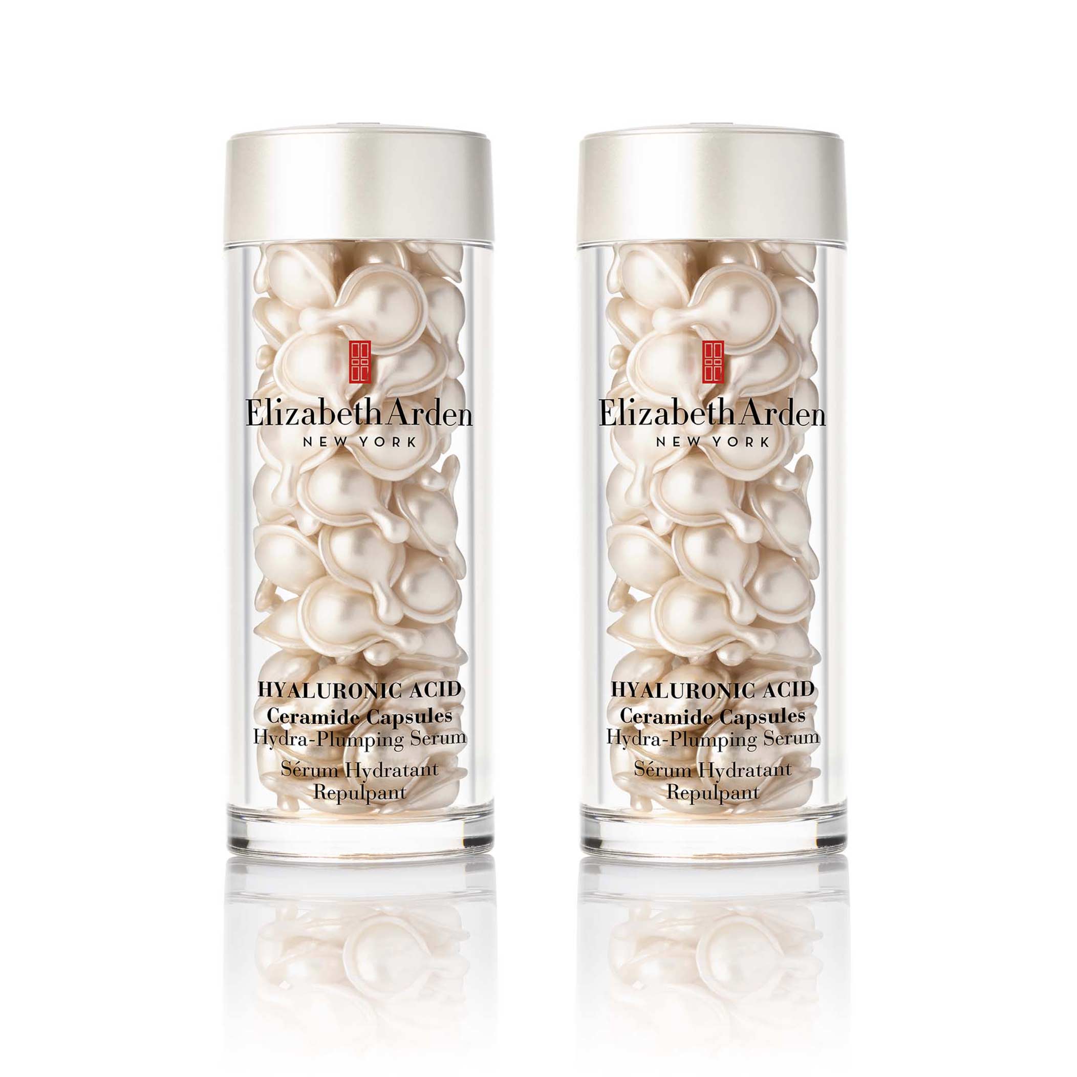 Hyaluronic Acid & Ceramide Capsules Set - Hydrating & Plumping Serum for Face - 120 Piece - Anti-Aging Skincare for Dry Skin, Fine Lines & Wrinkles - Day & Night Moisturizing Routine